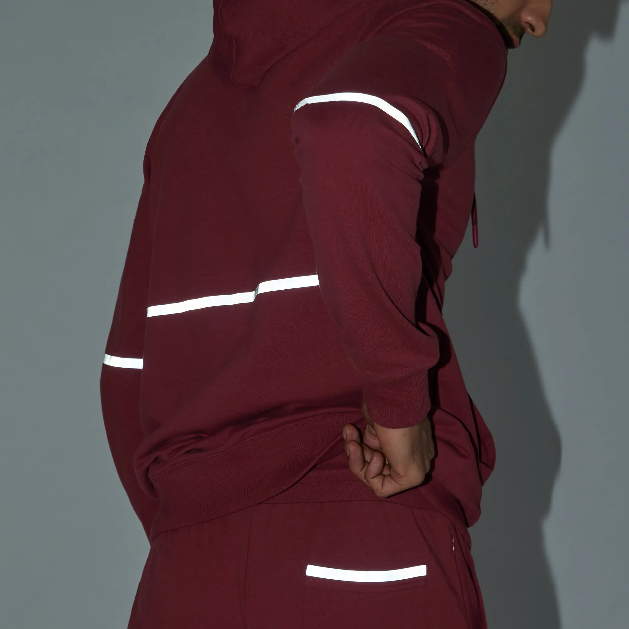 Ascent French Terry Cotton Blend Hoodies Crimson Red