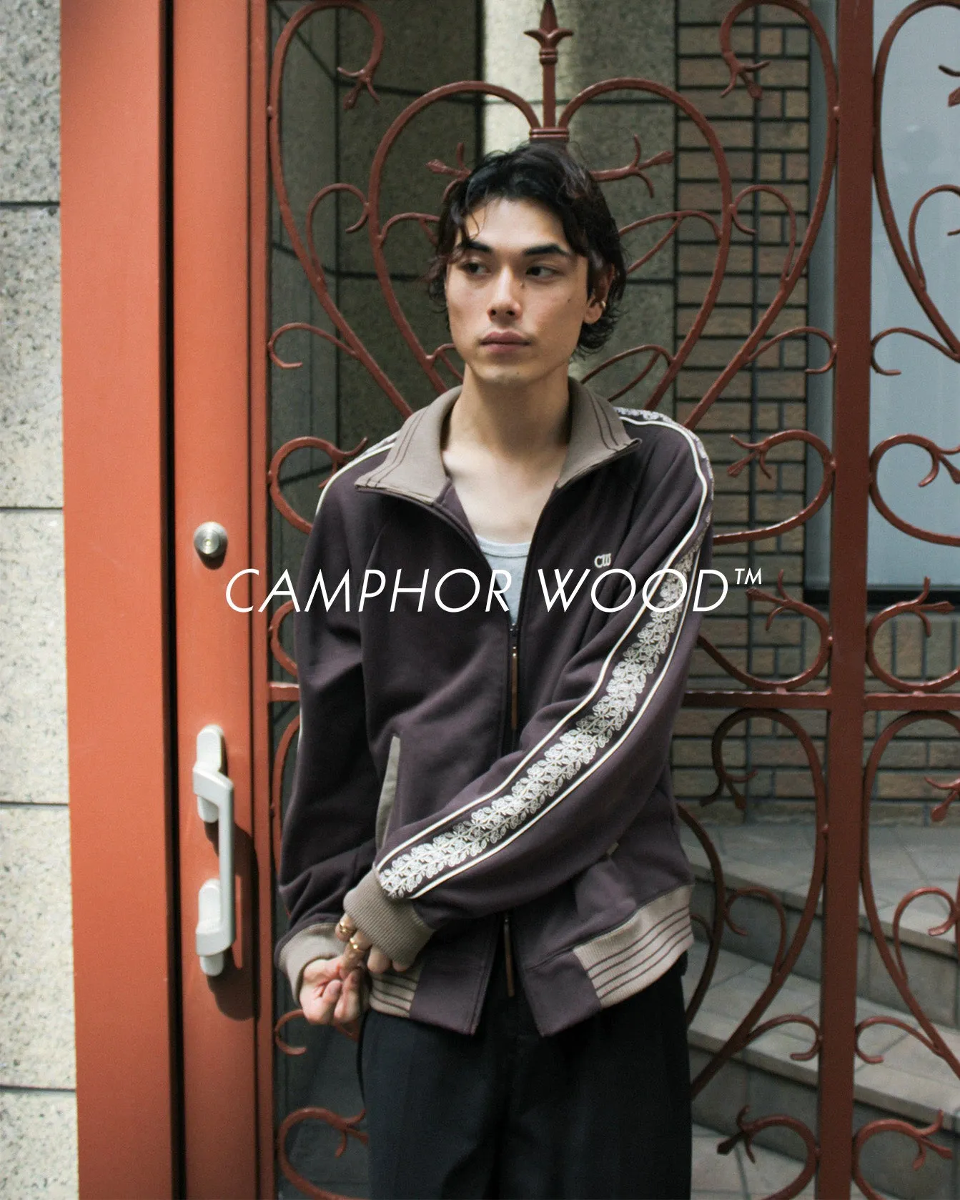 flower embroidery line track jacket
