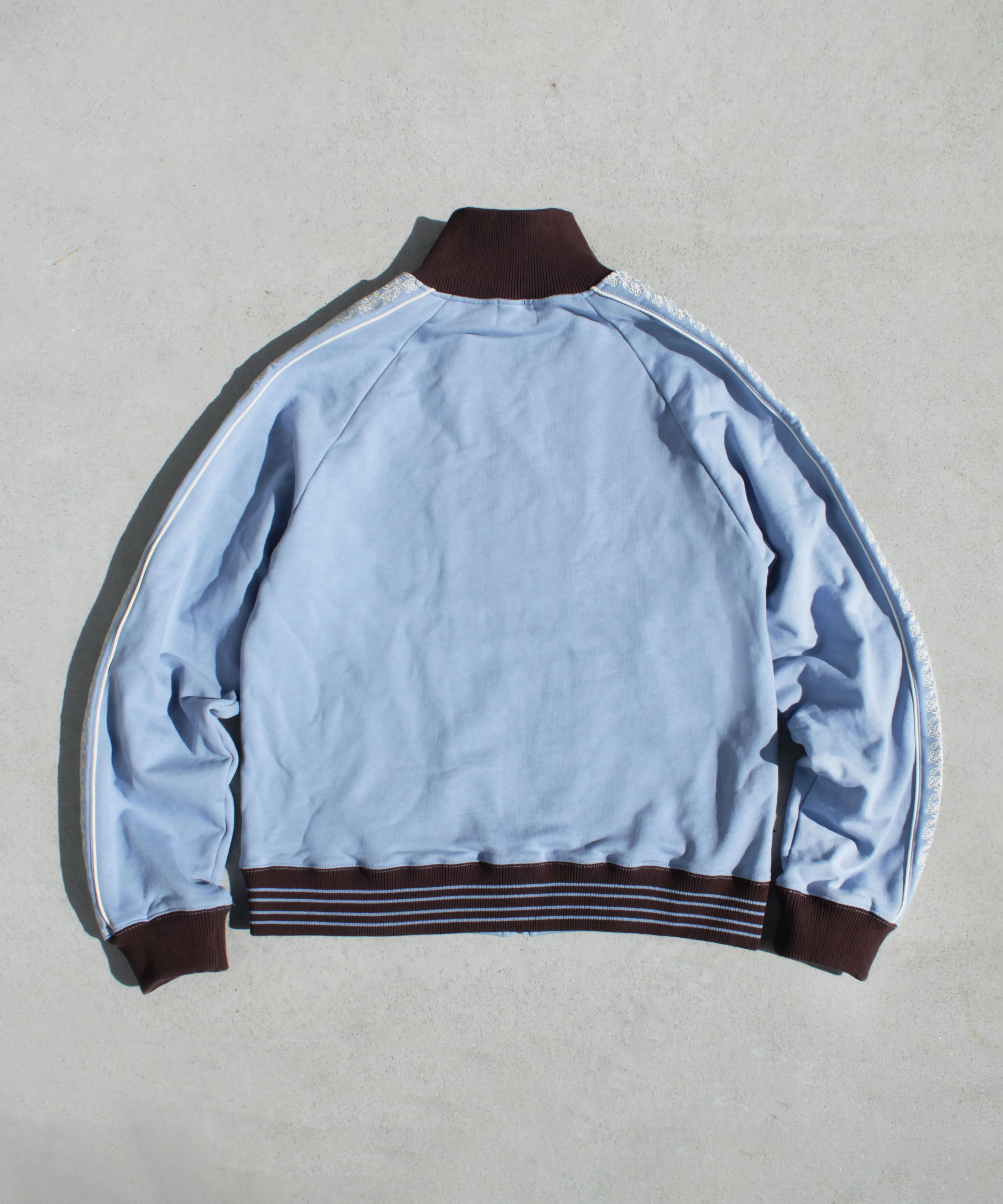 flower embroidery line track jacket