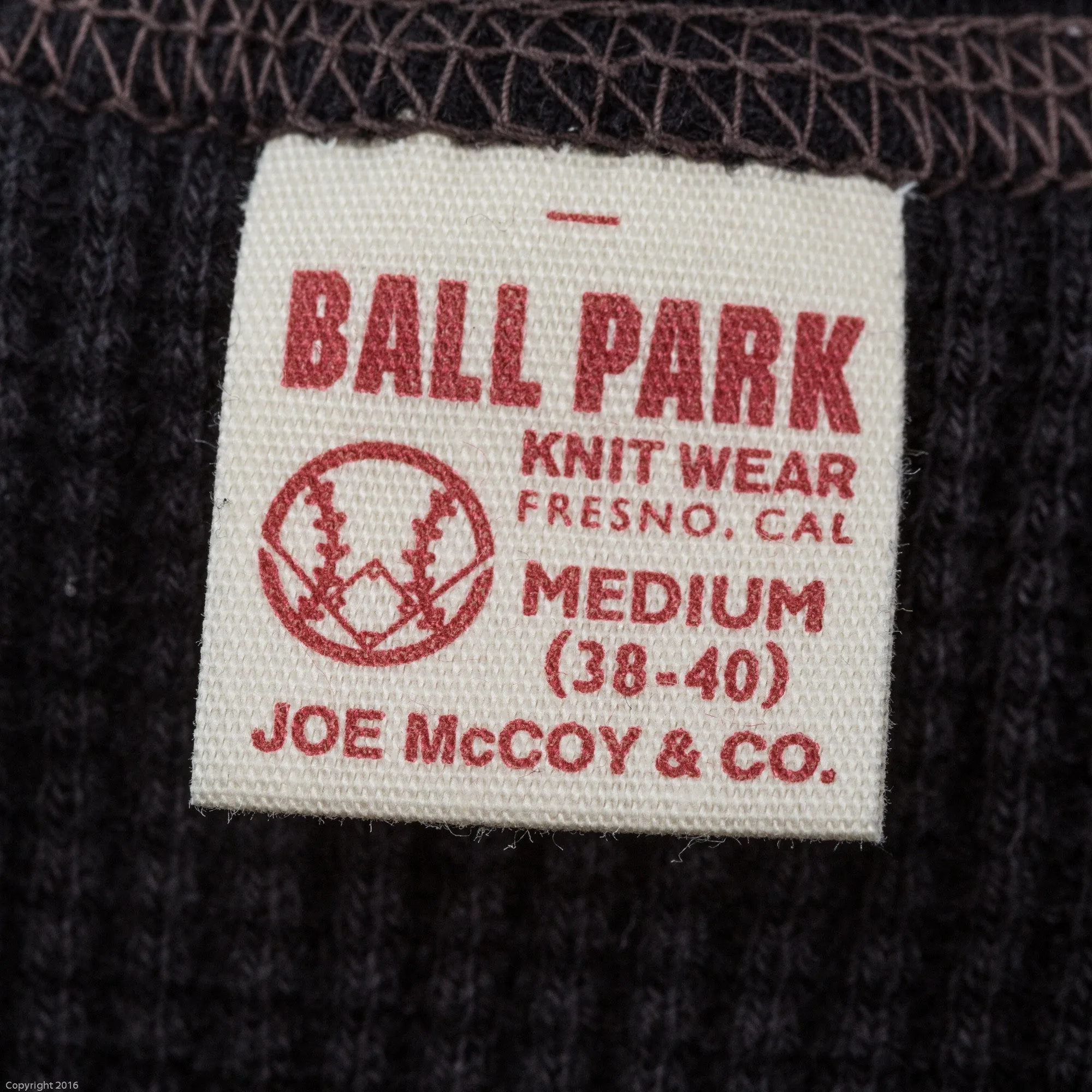 Joe McCoy Ball Park Long Sleeve Thermal Shirt - Black