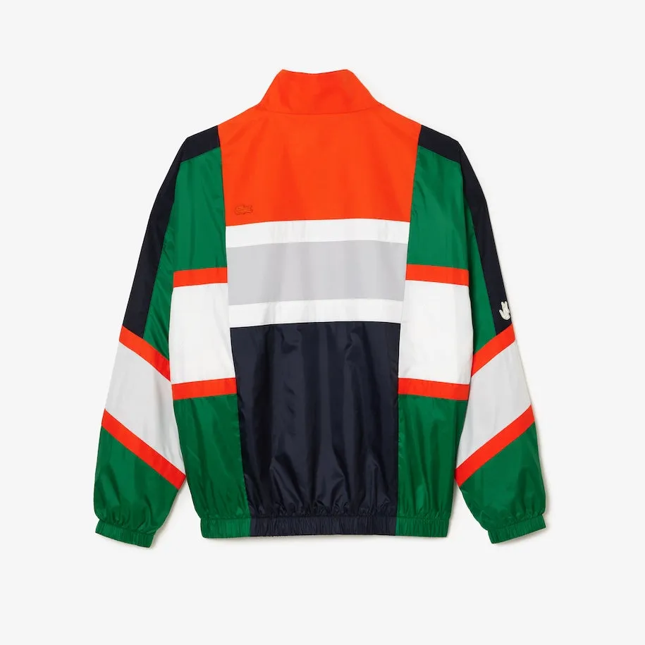 LACOSTE COLORBLOCK WINDBREAKER TRACKSUIT- Men’s-GREEN/ORANGE WHITE