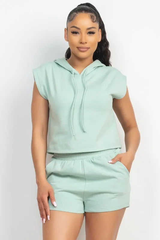 Light Sage Ashlynn Hoodie & Shorts Set