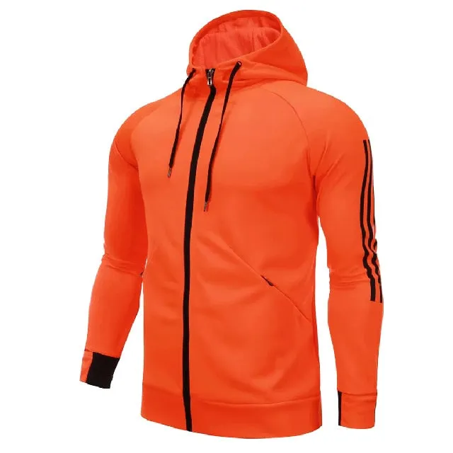 Long Sleeve Hooded Jacket Soccer Hoodie Running Jacket Adult Sports Training suit Sport Suit Autumn Winter Men Football Tracksuits