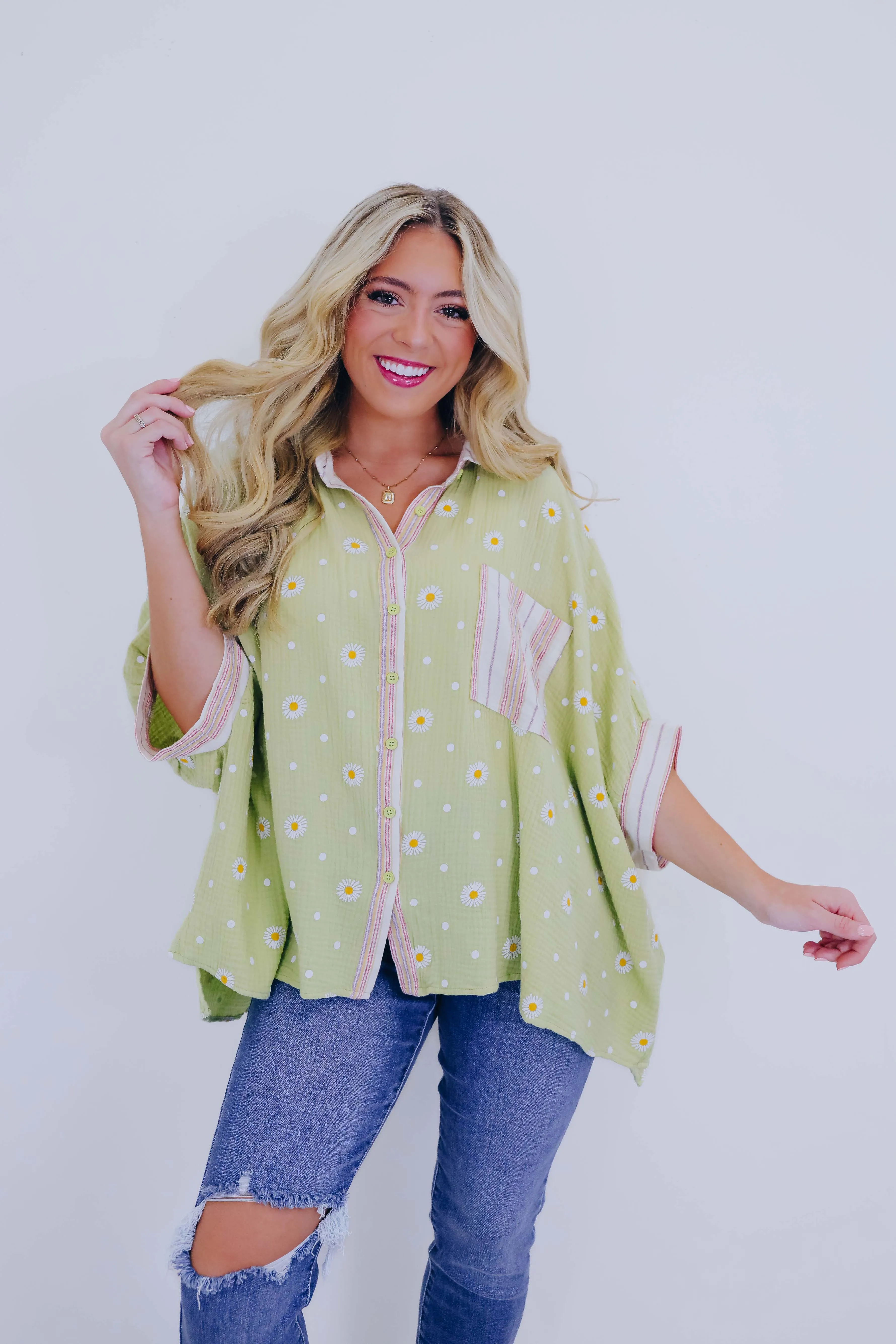 Oopsie Daisy Button Up Shirt