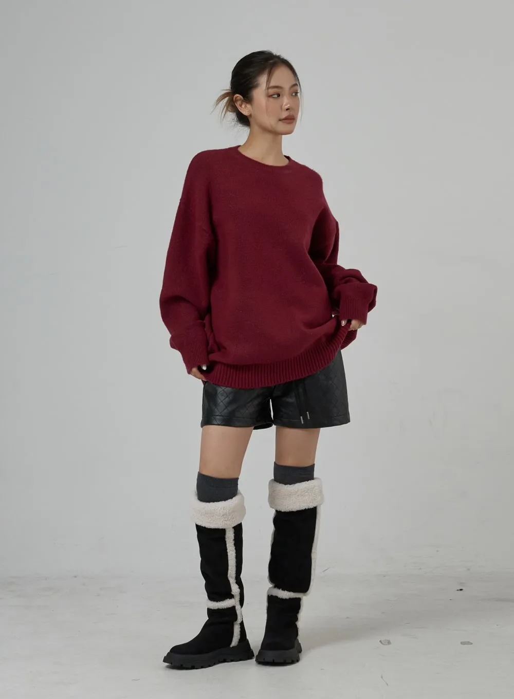 Quilted Faux Leather Shorts CD30